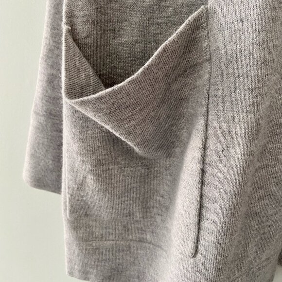 Grey Open Front Cardigan with Pockets - Size EU M - Picture 2 of 4